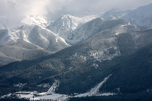 Zakopane, widok z Gubawki na Tatry Zachodnie