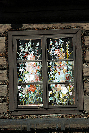Malowane okna w Starej Karczmie - Jeleśnia