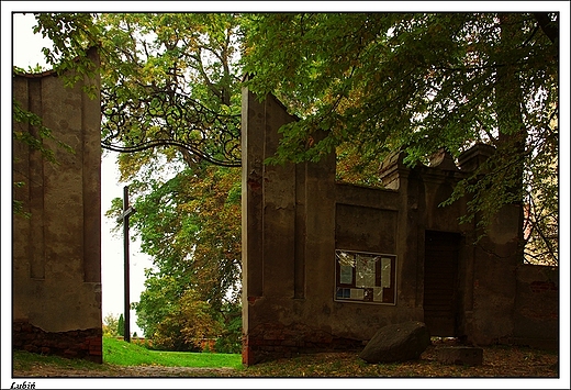 Lubi - klasztor benedyktynw (brama boczna od stony parku i dworu)