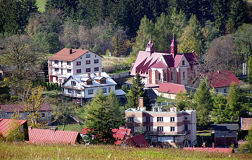 Zwardo. Widok na koci Nawiedzenia NMP