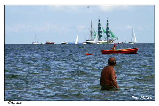 Gdynia - The Tall Ships' Races 2009: parada aglowcw