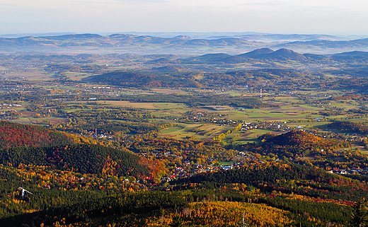 Panorama Przedgrza Sudeckiego ze stokw nieki.