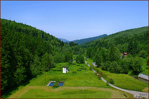 Panorama z korony Zapory Czernieskiej