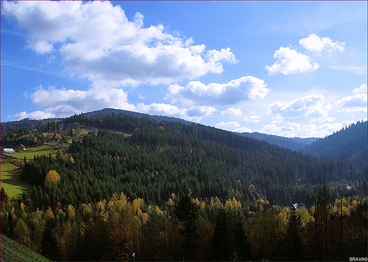 Panorama z korony Zapory Czernieskiej