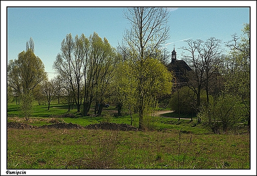 Pamicin - barokowy, drewniany koci parafialny p.w. w. Jana Chrzciciela z 1727 roku