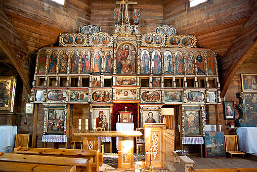 Ikonostas w cerkwi w Kowalwce