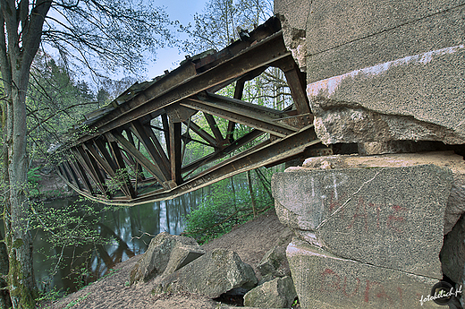 Zwalony most na Gwdzie
