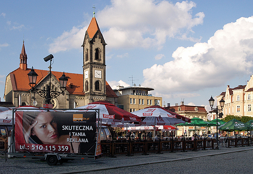 Tarnowskie Gry. Fragment Rynku z kocioem ewangelickim.