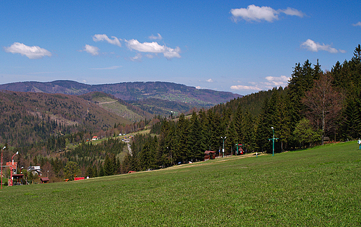 Szczyrk. Panorama Beskidw z Przeczy Salmopolskiej.