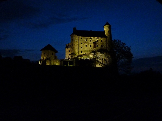 Zamek Bobolice nocą