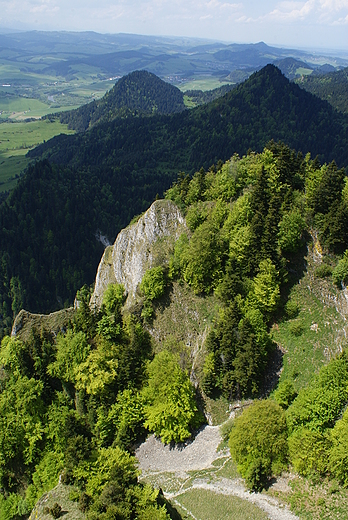 Widok na Pieniny z Trzech Koron