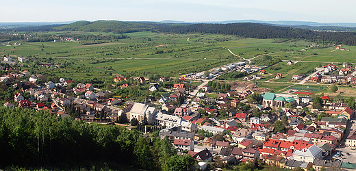 Chciny. Widok z wiey zamkowej.