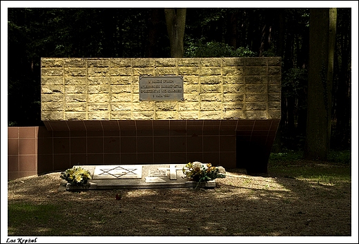 Las Krężel - pomnik ku czci zamordowanych przez Niemców na jesieni 1941 r. mieszkańców pochodzenia żydowskiego z powiatów konińskiego i słupeckiego