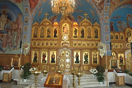 Bielsk Podlaski - ikonostas w cerkwi Zanicia Bogurodzicy