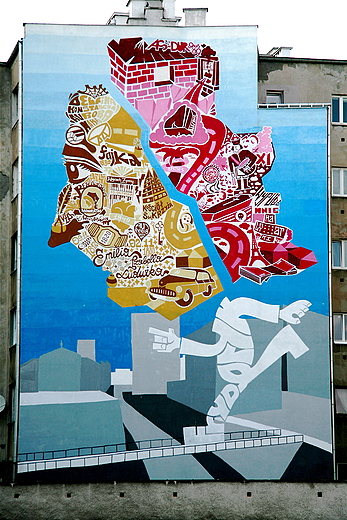 Warszawskie murale - biegncy Fryderyk
