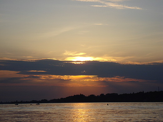 Jezioro Zegrzyńskie zachód słońca