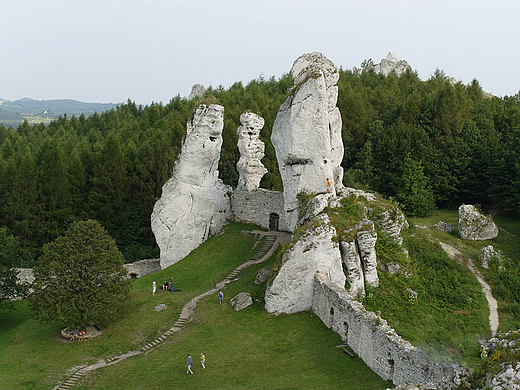 Skaki i mury obronne zamku ogrodzienieckiego