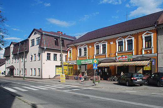 Czarny Dunajec. Fragment zabudowy przy rynku.