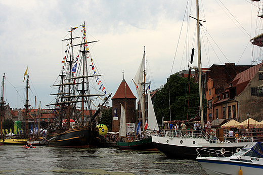 Gdask, XV edycja Baltic Sail 2011, parada aglowcw na Motawie