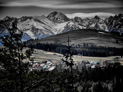 Widok na Tatry z Gorcw