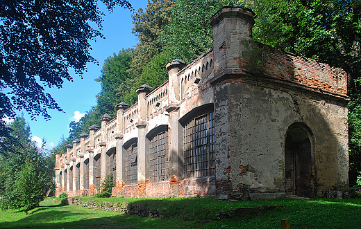 Zamek w Suchej Beskidzkiej. Neogotycka oraneria.