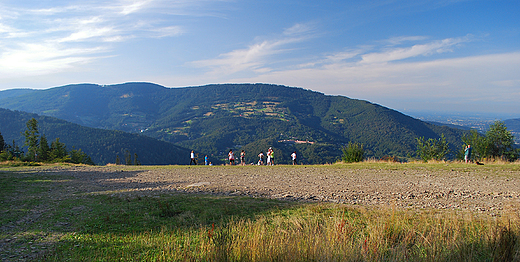 Panorama Masywu Klimczoka spod Skrzycznego.