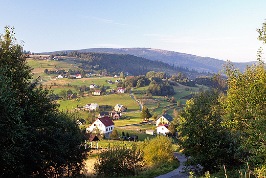 Panorama Beskidu lskiego z Istebnej.