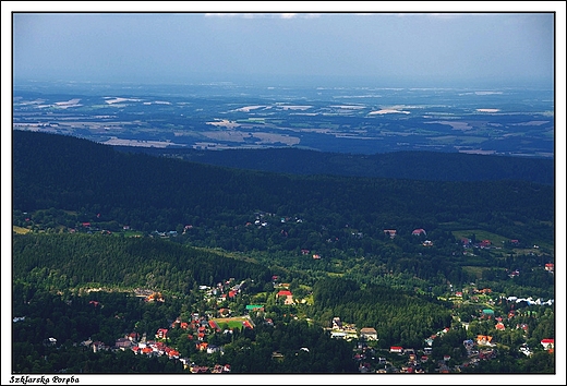 Szklarska Porba - fragment Szklarskiej Porby widziany z wycigu na Szrenic