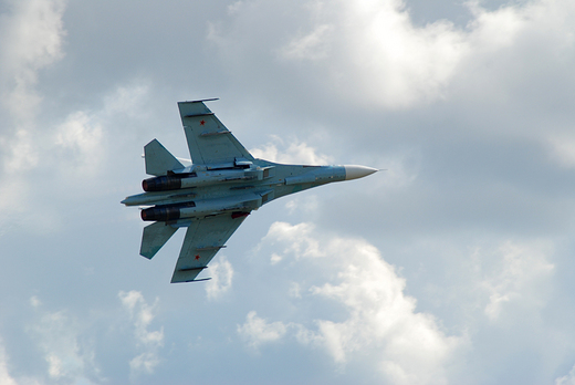 Su-27 tu po starcie. Air Show 2009