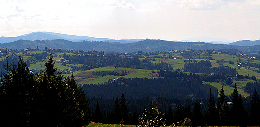 Panorama Beskidu ywieckiego ze Stecwki.