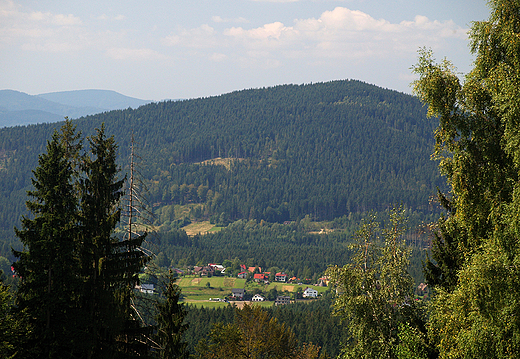 Beskid lski. Widok na Mod Gr  834mn.p.m. ze Stecwki.