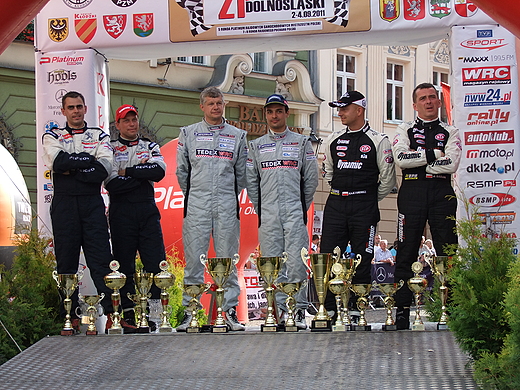 Podium Rajdu Dolnolskiego.