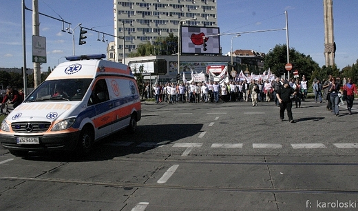 Protest stoczniowcw, Szczecin