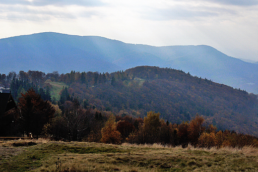 Widok na Beskidy z Rwnicy.