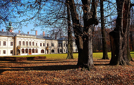 Żywiec. Nowy Zamek z XIX w. od strony parku.