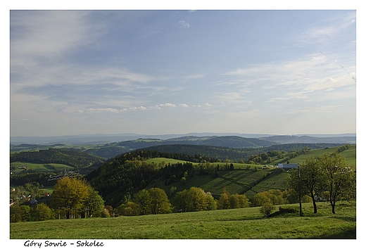 Panorama z pod schroniska Orze o zmierzchu