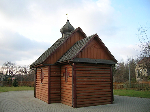Drewniana cerkiew . Konstantyna i Heleny z 2001 r. w Zgorzelcu