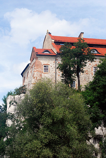 Fragment tynieckiego klasztoru na skale.