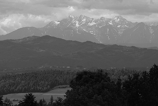 Tatry - widok z Wysokiego k/Limanowej