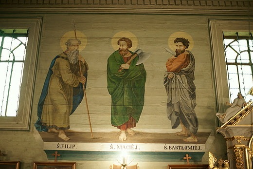 Polichromie w kościele w Lachowicach