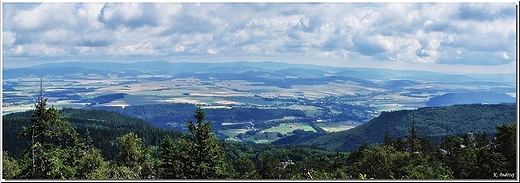 Gry Stoowe - Szczeliniec Wielki  Panorama z Tronu Liczyrzepy na Radkw