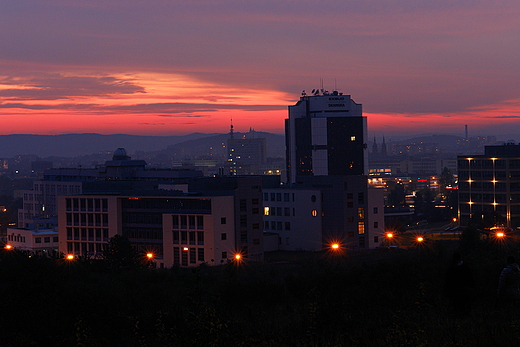 Kielce o zmierzchu