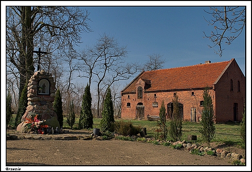 Brzezie - fragment przykocielnego placu z obor z pocztku XXw.