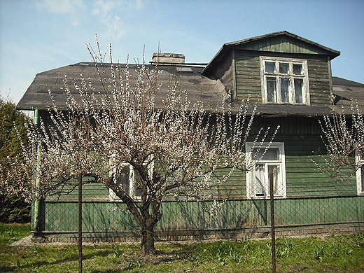 Warszawa. Fragment domu przy ul. Cyprysowej.