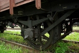 Fragment ekspozycji. Skansen taboru kolejowego w Chabwce