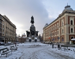 Plac Matejki z Pomnikiem Grunwaldzkim. Krakw