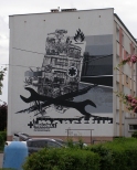 Graffiti na ul. Wglowej w Jarocinie.