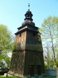 Skansen w Wygiezowie - zabytkowa dzwonnica z Nowej Gry z 1778r.