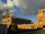 Ruiny paacu biskupw wrocawskich w trakcie prac zabezpieczajcych