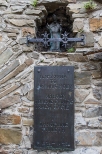 cmentarz na Peksowym Brzysku - tablica pamitkowa przy bramie wejciowej